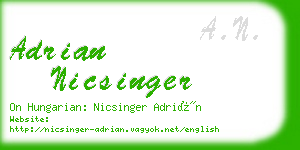 adrian nicsinger business card